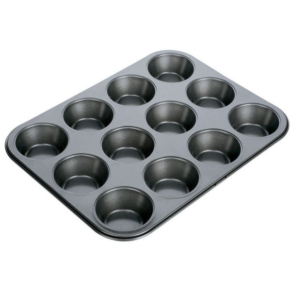 Baking tray, 12 muffins, classic type